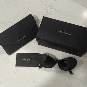 Dolce & Gabbana Oval Black Sunglasses